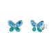 Lucardi Meisjes Oorknop met plating - Kristal - Cadeau - Echt Zilver - Zilverkleurig