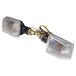 Clignotant, 2 pièces, transparent, universel, 12V, noir, pour moto, scooter, quad, enduro