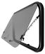 Fenêtre de camping - Fenêtres battantes et fenêtres de sortie de secours - 90 x 55 cm - Verre trempé, 4 mm - Angle d'ouverture 65° - Cadre en aluminium - Anti-insectes - Noir-blanc