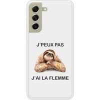 Samsung Bedrukt siliconen hoesje compatibel met Galaxy S21 FE J'peux pas j'ai la flemme