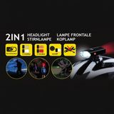 Dunlop Helmlamp - Oplaadbaar Incl. Kabel - Rood/ Wit Licht - 3 Kleurmodi