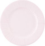 Givi Italia Feestbordjes/bbq bordjes - 8x - lavendel paars - rond - papier/karton - 27cm - biologisch afbreekbaar
