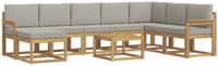 vidaXL - Buiten - bank - set - 9 - st - Wit - en - Lichtgrijs