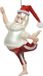 Decoris Kaemingk Kerstman glas l8.40b5h16 cm wntrwt kerst Decoris