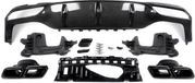 Happyment Happiq Diffuser Quella - Achterbumper - AMG E63 Stijl - Carbon Look - Auto Accessoires - Voor Mercedes W213 E-Klasse (2016-2020)