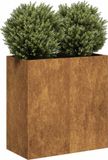 Maison Exclusive - Jardinière rustique, 80x40x80 cm, en acier résistant aux intempéries