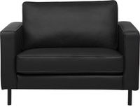 Beliani SAVALEN - Fauteuil - Zwart - Leer