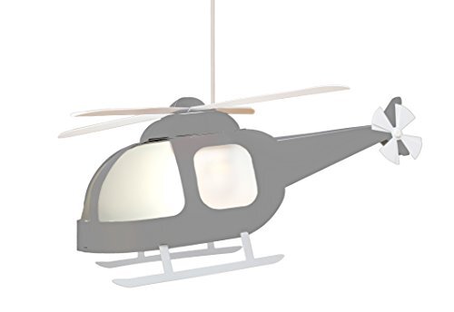 R&M Coudert R & M Coudet hanglamp voor kinderen, helikopter grijs.