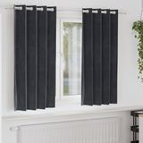 vidaXL Gordijnen 2 st donkergrijs 140 x 175 cm fluweel