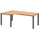 HAMMERBACHER VQS82/6/G bureau réglable en hauteur 68,5 - 81 cm hêtre / graphite
