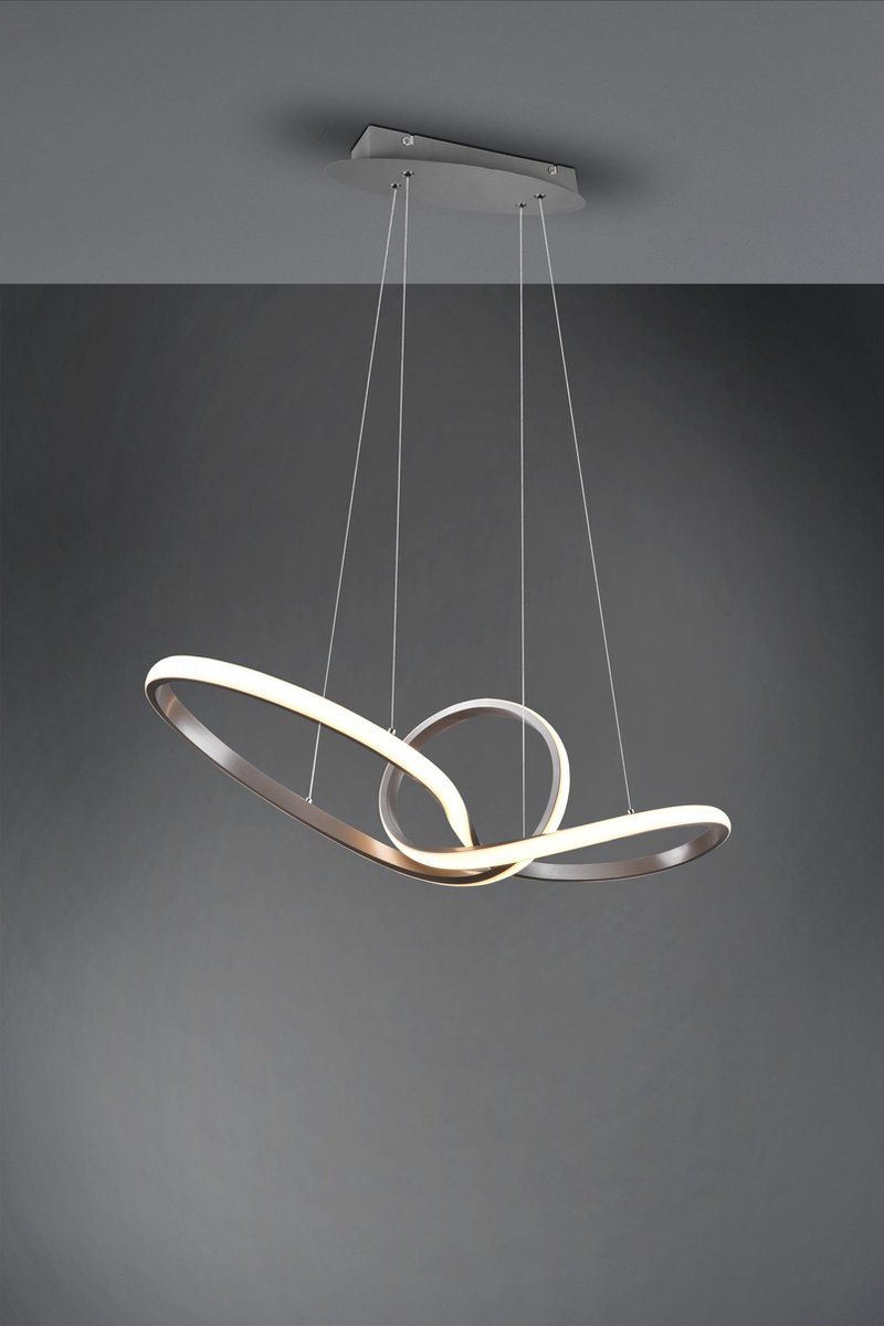 Reality Sansa Hanglamp - Trio - Nikkel - Metaal - LED - 28W - 3200 Lumen - 3000K - Dimbaar