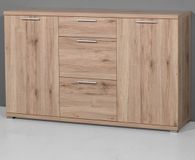 Germania Dressoir Tosun 144 Cm Met 2 Deuren & 3 Lades - Eik