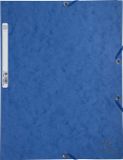 Exacompta 25x Elastomap 3 kleppen in glanskarton 400g/m2 - A4 - Blauw