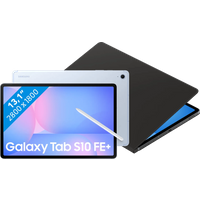 Samsung Galaxy Tab S10 FE Plus 13,1 inch 256GB Wifi Lichtblauw + BlueBuilt Book Case Zwart