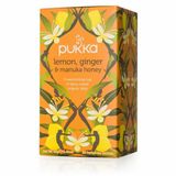 Pukka Biologische Thee Lemon Ginger Momile Gingera Manuka Honey - 3 x 20 stuks - Voordeelverpakking