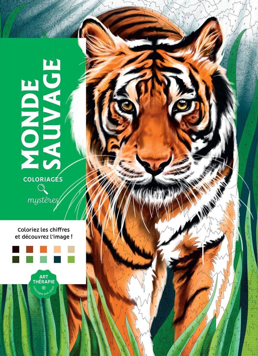 Hachette Coloriages mystères Monde sauvage (Art thérapie) Coloring Book