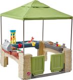 Step2 All Around Playtime Patio with Canopy - Speelgoedhuis - Bruin/Groen