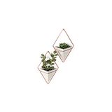 Umbra Trigg muurdisplay, set van 2, Beton/koper