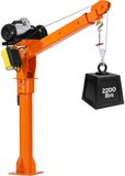 VEVOR Pick-Upkraan met een Hefvermogen van 998 Kg, Laadkraan met Elektrische Lier, Hijskraan met Verstelbare Telescopische Giek, 360° Zwenkring en Afstandsbediening, Stalen Hijsapparatuur voor De Bouw- en Bosbouwsector