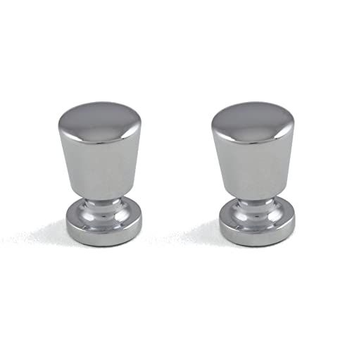 2x Ladeknop Verchroomd Metaal 24mm - Glanzend Gepolijst