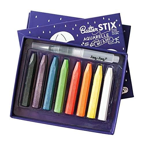 Jaq Jaq Bird 1108065 krijt Butterstix aquarel met waterstift, kleurkrijt, kleurrijk, 8 stuks