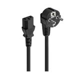 Ewent Stroomkabel voor pc, monitor, televisie, videoprojectoren, IEC320 C13 H05VV-F 3-polig, 5,0 m, zwart