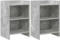 vidaXL Nachtkastjes 2 st Betongrijs 40 x 30 x 60 cm Bewerkt hout