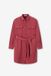 Sissy-Boy Donkerrode midi jurk met ceintuur