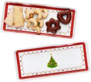 MamboCat Set van 2 Christmas Dream taartbord rechthoekig porselein