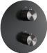 Brauer Gunmetal Carving - 3 voies - Thermostaat inbouw - Rond - Inbouw/opbouwdelen - Gunmetal geborsteld PVD