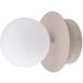 Globen Lighting Plafonnier Art déco, IP44, marron/blanc