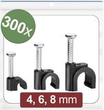 Quadrios 24CA435 Spijkerclip 2 tot 8 mm Zwart 300 stuk(s)