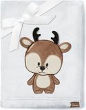 Be Mammy Babydeken - Dekbed - Kinderdeken - Wiegdeken - Dekentje Baby - 76 x 102 cm - Lichtgrijs - Hert