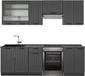 Vicco Fame-Line Complete keukeneenheid – 240 cm, WB Anthracite Dark Grey