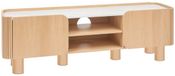 ATMOSPHERA CREATEUR D'INTERIEUR TV-meubel met 2 deuren, blad met marmerlook en rubberhout onderstel HOMELYA