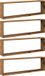 vidaXL Wandschappen Kubus - 4 stuks - 100x15x30 cm - Bewerkt Hout - Oud Hout