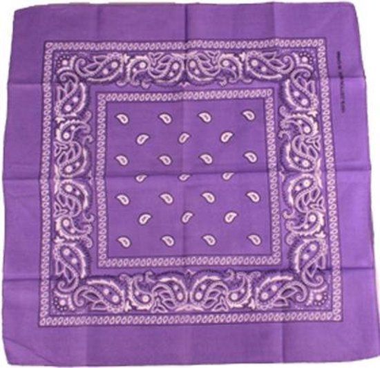 Bandana - Lila - 54 x 54 cm - Katoen - Unisex - Meneer Bart