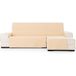 ECOMMERC3 Bankhoes voor chaise longue, normale maat rechts, eenvoudig aan te brengen met elastieken, mosterdkleurig, compatibel met chaise longue-banken, links of rechts