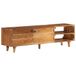 Maison Exclusive meuble TV en acacia massif, finition couleur miel, 140x30x40 cm