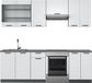 Vicco Fame-Line Unité de cuisine complète – 240 cm, WB anthracite blanc/anthracite de campagne