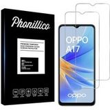 Phonillico® Oppo A17 Gehard Glas [Pack 2]