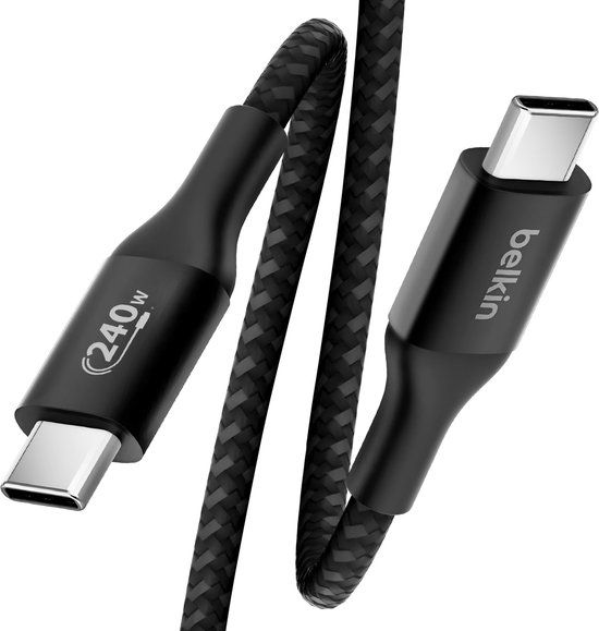 Belkin USB-C Cable 240W BoostCharge Nylon Braided 1m - Black