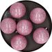 Cosy & Trendy Kerstballen - 6x st - roze - glitters - 6 cm - kunststof