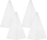 Polystyrène Forme Pyramide - 4x - Blanc - H20 cm - Matériaux de Loisirs Créatifs