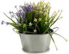 Arte r Plantenpot/bloempot teil- zink - zilver - D20 x H15 cm