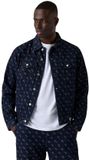 Guess Dillon Anorak Jas Blauw L Man Katoen Waterdicht Geruit