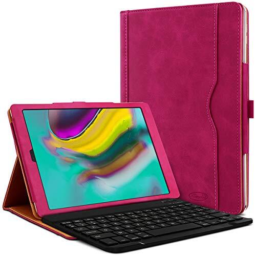 KARYLAX Azerty-toetsenbord en beschermhoes voor Samsung Galaxy Tab A8 (2022), 10,5 inch, fuchsia