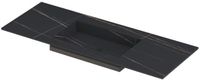 Wastafel INK Wastafel Keramische Slab Envelop Bak Midden Zwart Mat 1200x450x10 mm