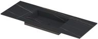 Wastafel INK Wastafel Keramische Slab Envelop Bak Midden Zwart Mat 1200x450x10 mm