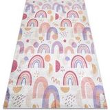 RugsX BAMBINO 61480 tapijt wasbaar Regenboog, stippen vo 80x150 cm